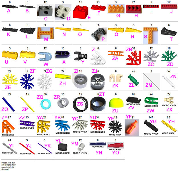 Set de constructions élémentaires K'NEX 1200 pièces