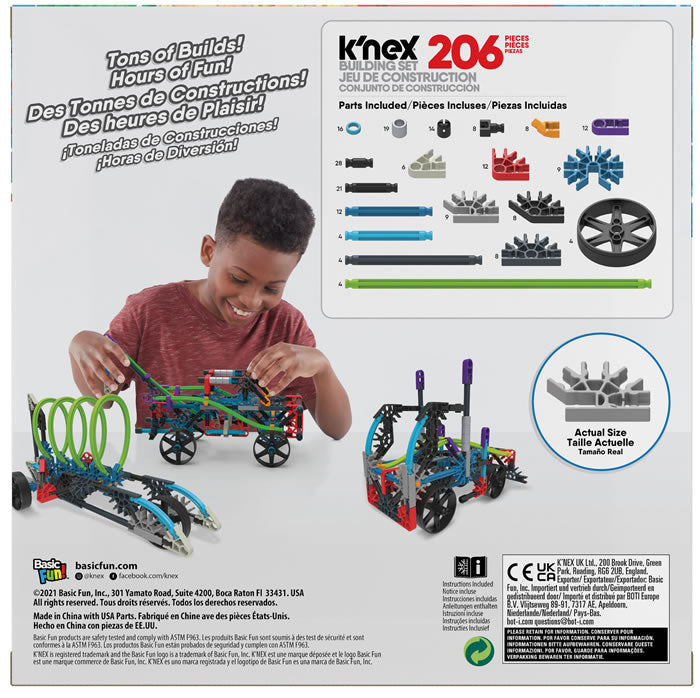 K'NEX Classics Rad Rides, 206 pièces, 12 modèles
