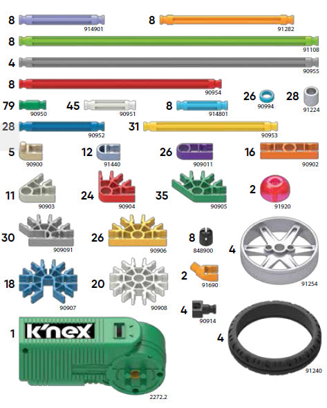 K'NEX Classics Power & Play motorized set 529pc 50-model