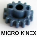MICRO K'NEX Gear small Blue metallic (0.6in.)