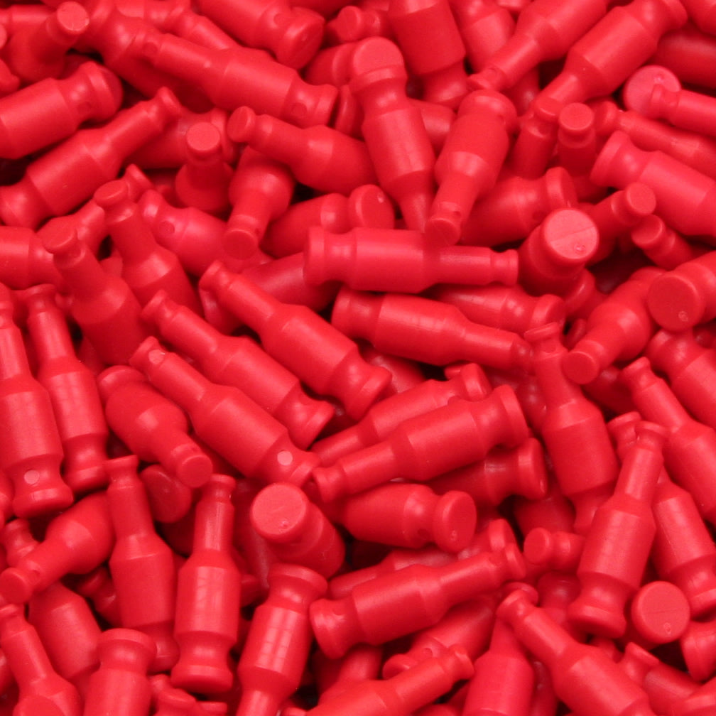 Pack 500 MICRO K'NEX Transition Rod 21mm Fluorescent Red (0.8in.)