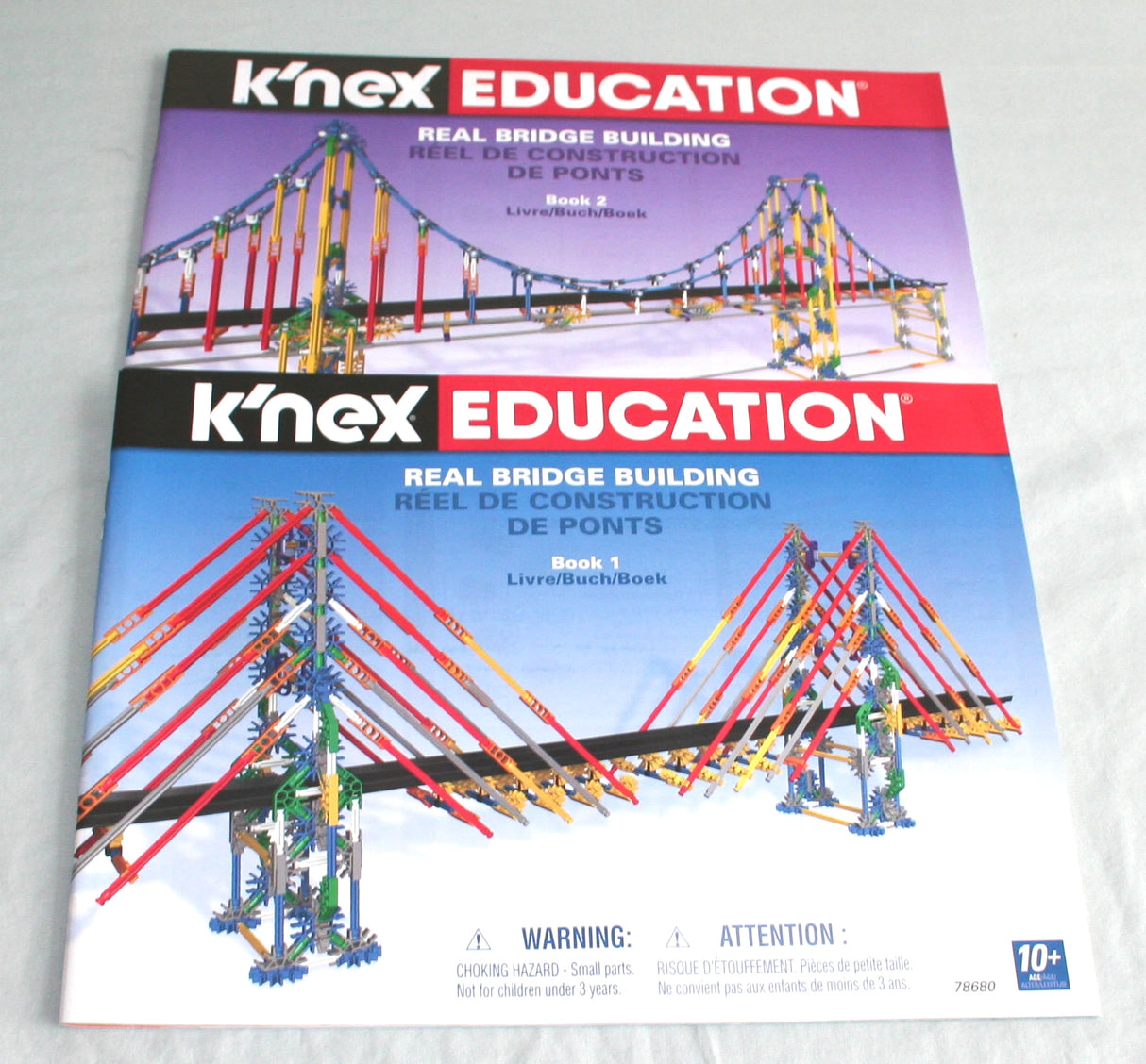 Instruction books for K'NEX Real Bridges set
