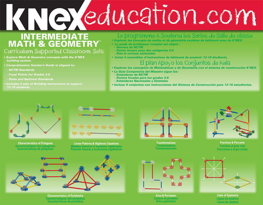 Set mathématiques intermédiaires K'NEX