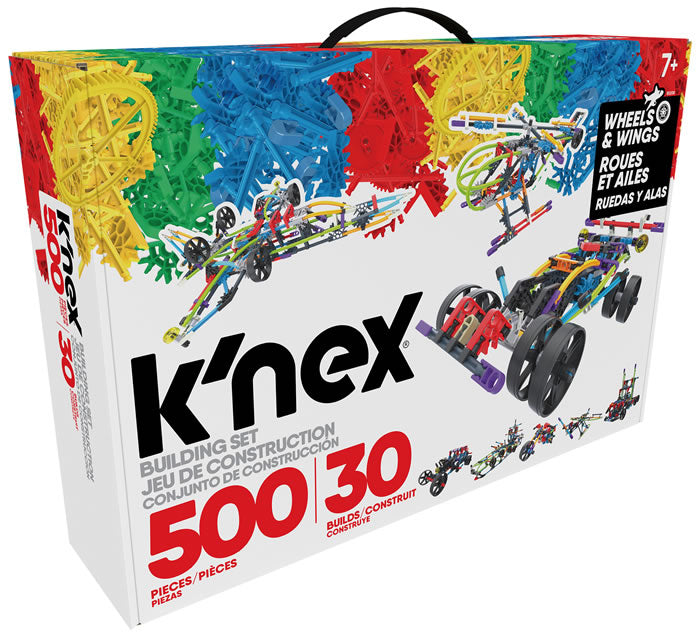 K'NEX Classics Wings and Wheels, 500 pièces, 30 modèles