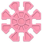 Kid K'NEX Connector 8-way Light Pink