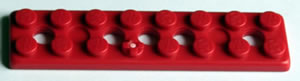 K'NEX Brick 2 x 8 Flat Red
