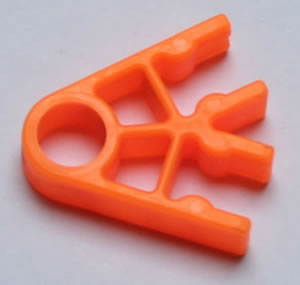K'NEX Connector 2-way Fluorescent orange