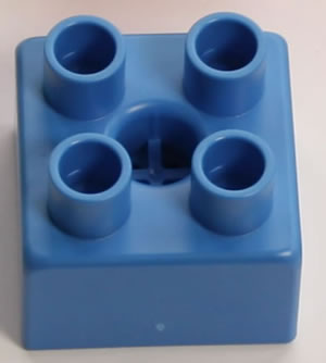 Kid K'NEX Brick 2 x 2 Blue