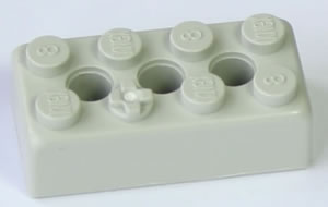 K'NEX Brick 2 x 4 Light grey