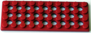 K'NEX Brick 4 x 10 flat Red