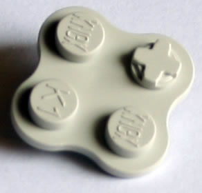 K'NEX Brick-to-connector-side adaptor Grey