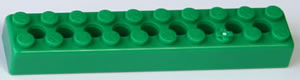 K'NEX Brick 2 x 10 Green