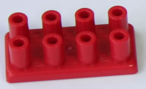 K'NEX Brick 2 x 4 Long studs Red
