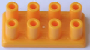 K'NEX Brick 2 x 4 Long studs Yellow