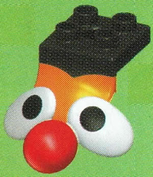 Kid K'NEX Head Double eye Black/Orange