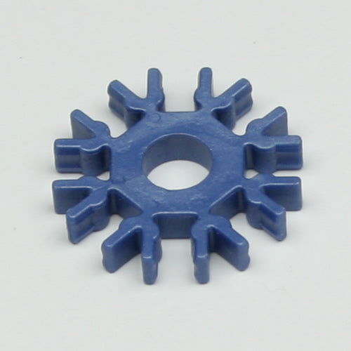 MICRO K'NEX Connector 8-way Met.blue with 6mm hole