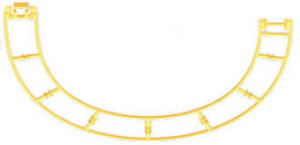 MICRO K'NEX Coaster Track semi circle Yellow