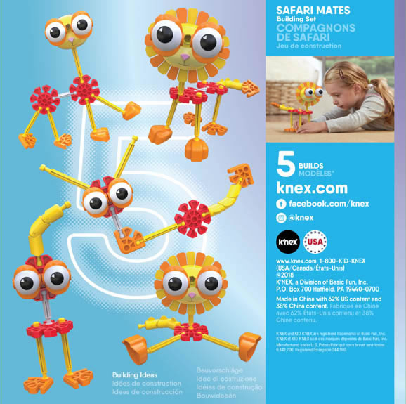 Kid K'NEX Safari Mates Building Set | knexusergroup