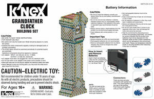 Instructions for K'NEX 6 foot (1.8m) Grandfather clock