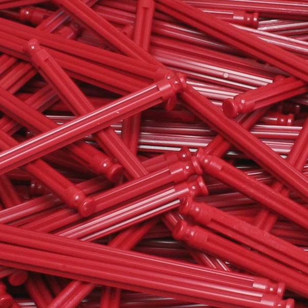 Packung mit 500 K'NEX-Stangen 128 mm Rot (5 1/8 Zoll)