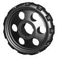 K'NEX Wheel 25mm Open centre Black (1in.)