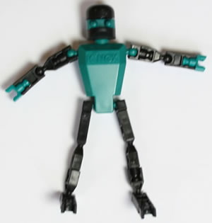 K'NEXMAN figure Teal (kit form)