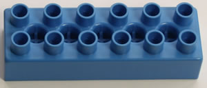 Kid K'NEX Brick 2 x 6 Blue