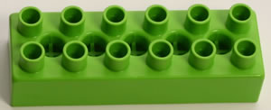 Kid K'NEX Brick 2 x 6 Green