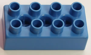 Kid K'NEX Brick 2 x 4 Blue