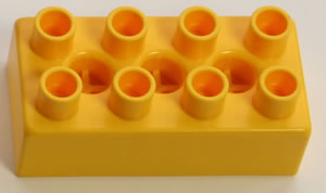 Kid K'NEX Brick 2 x 4 Yellow