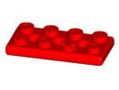 K'NEX Brick 2 x 4 flat Red