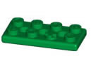 K'NEX Brick 2 x 4 flat Green