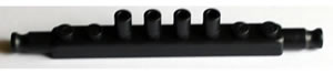 K'NEX Brick 1 x 8 rod axle long studs Black