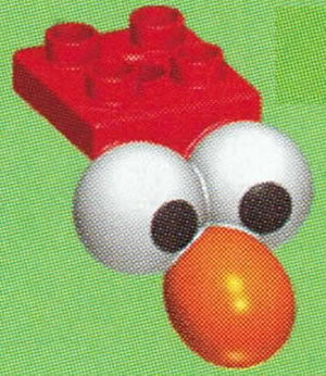 Kid K'NEX Head Double eye Red